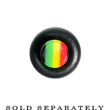 Load image into Gallery viewer, 6G Acrylic Rasta Stripes Straight Taper