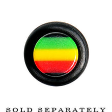 Load image into Gallery viewer, 1/2 Acrylic Rasta Stripes Straight Taper
