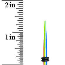 Load image into Gallery viewer, 8G Acrylic Retro Rainbow Straight Taper