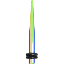 Load image into Gallery viewer, 6G Acrylic Retro Rainbow Straight Taper