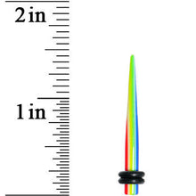 Load image into Gallery viewer, 6G Acrylic Retro Rainbow Straight Taper