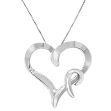 Load image into Gallery viewer, .925 Sterling Silver Heart Shaped Pendant Necklace