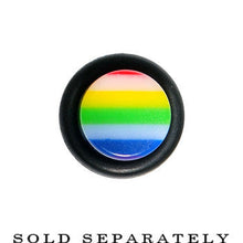 Load image into Gallery viewer, 0G Acrylic Retro Rainbow Straight Taper