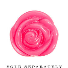 Load image into Gallery viewer, 1/2 Pink Rose Flower Acrylic Saddle Plug
