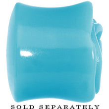 Load image into Gallery viewer, 9/16 Blue Rose Flower Acrylic Saddle Plug