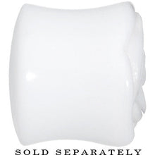 Load image into Gallery viewer, 18mm White Rose Flower Acrylic Saddle Plug