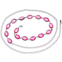 Load image into Gallery viewer, Aphrodite Amore Pink Gem Adjustable Belly Chain