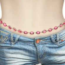 Load image into Gallery viewer, Aphrodite Amore Pink Gem Adjustable Belly Chain