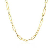 Load image into Gallery viewer, 14K Yellow Gold Wide Paperclip Chain (3.3mm)