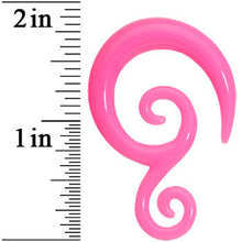 Load image into Gallery viewer, 7.5mm Pink Acrylic Swirl Spiral Taper
