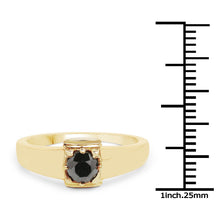 Load image into Gallery viewer, 0.50 Carat Genuine Black Diamond .925 Sterling Silver Ring