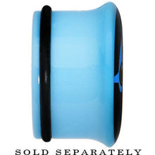 Load image into Gallery viewer, 20mm Blue Acrylic Heart Owl Single Flare Plug