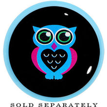 Load image into Gallery viewer, 24mm Blue Acrylic Heart Owl Single Flare Plug