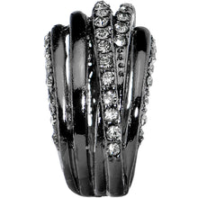 Load image into Gallery viewer, Multi Row Dazzling Gem Adjustable Ring