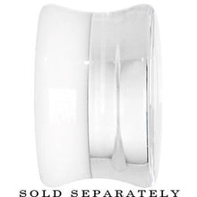 Load image into Gallery viewer, 24mm Clear White Acrylic Mirror Split Saddle Plug