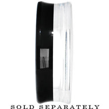Load image into Gallery viewer, 42mm Clear Black Acrylic Mirror Split Saddle Plug
