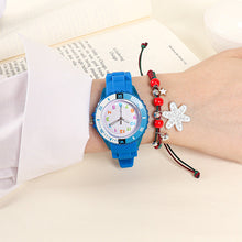 Load image into Gallery viewer, Kids Quartz Watches 50M Waterproof Analog Wristwatches Jelly Clock Students Watch Children PU Band Watch Childrens Analog Wrist Watch With Protective Design Simple Watch For Girls And Boys