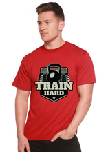 Load image into Gallery viewer, Train Hard Men's Bamboo Viscose/Organic Cotton Short Sleeve Graphic T-Shirt