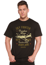 Load image into Gallery viewer, Sky Fighter Spun Bamboo® Men's Bamboo Viscose/Organic Cotton Short Sleeve Graphic T-Shirt