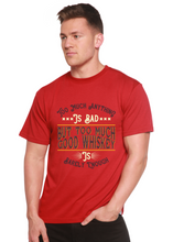 Load image into Gallery viewer, But Too Much Good Whiskey Men's Bamboo Viscose/Organic Cotton Short Sleeve Graphic T-Shirt