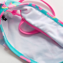 Load image into Gallery viewer, 3-16Y Cartoon Two-piece Girls Swimwear Ruffle Swimsuit Bikini Set One Shoulder Beachwear Princess Two Piece Bathing Suit Children Swimwear Girls Swimsuit Bikini Set
