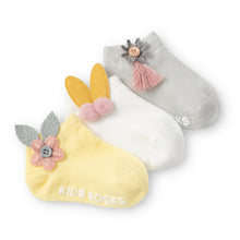 Load image into Gallery viewer, 3 Pair/ SET Baby Newborn Cotton Ankle Socks for Toddler Baby Girls Anti-slip Floor Sock Bowknot Flower Socks For Baby and Kids from 0-24M
