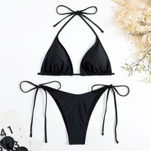 Load image into Gallery viewer, Swimwear Women Bandage Women Triangle Bathing Suits 2 Pieces Bikini Bowknot Swimsuit Bikini Set Swimwear Bikini Sets Bikinis Bathing Suit Push Up Swimsuit Summer Beachwear