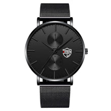 Load image into Gallery viewer, Black 3Bar Watch Men Women'S Watches Ladies Watch With Crystals Fashion Stainless Steel Band Comfortable Wristwatch
