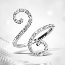 Load image into Gallery viewer, 14k White Gold Diamond Open Flourish Style Ring (1/2 cttw)