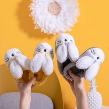 Load image into Gallery viewer, Cartoon Bunny Home Warm Children's Slippers Home Slippers Warm Cute Womans Mens Slipper Winter Shoes New Fashion Casual Fur Plush Slides Winter Slippers For Women House Slippers Fluffy Soft Comfy Fuzzy Slippers Faux Fur Plush Anti-Skid Slippers