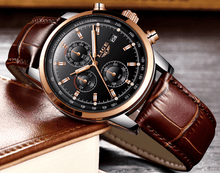 Load image into Gallery viewer, Men's Waterproof Watch With Chronometers Date Display And Fluorescent Pointers Excellent Look Perfect Gift