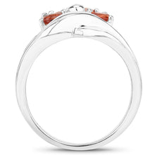 Load image into Gallery viewer, 1.68 Carat Genuine Orange Sapphire .925 Sterling Silver Ring