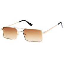 Load image into Gallery viewer, Luxury Famous Retro Modern Square Unisex Men and Women‘s Sunglasses With Alloy Metal Small Frame With Clear Double Bridge Men's Sunglasses