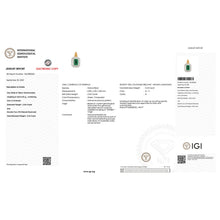 Load image into Gallery viewer, IGI Certified 2.37 Carat Genuine Zambian Emerald and White Diamond 14K Yellow & White Gold Pendant