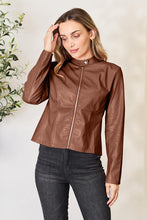 Load image into Gallery viewer, Women Classic Neck Zip-Up Jacket For Everyday Wear Elegant Girls Jacket