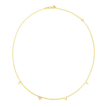 Load image into Gallery viewer, 14k Two Tone Gold Love Necklace