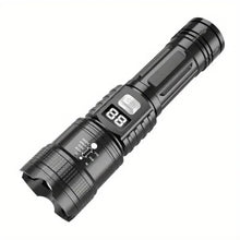 Load image into Gallery viewer, Ultra-Bright Tactical LED Flashlight – 3 Modes, USB Rechargeable, 600 Lumen, Outdoor, Hiking & Camping