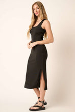 Load image into Gallery viewer, Side Slit Wide Strap Midi Tank Dress For Women – Comfortable, Sexy and Stylish Dress with Side Slits for Movement and a Flattering Silhouette