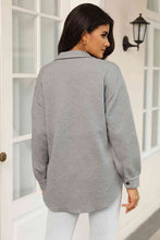 Load image into Gallery viewer, Cloudy Blue Snap-Front Collared Jacket with Pockets Lightweight and Versatile Jacket