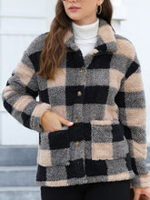 Load image into Gallery viewer, Beautiful Red Women Drop Shoulder Fuzzy Button-Up Jacket Soft And Comfortable Casual Fit Jacket