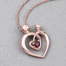 Load image into Gallery viewer, 0.32 Carat Genuine Garnet .925 Sterling Silver Pendant