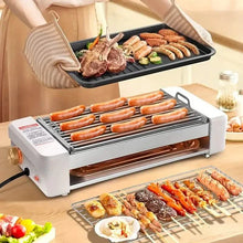 Load image into Gallery viewer, 4-in-1 Multifunctional Sausage Grill – Non-Stick, Adjustable Temp, Removable Pan, Kitchen & Dorm Use