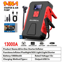 Load image into Gallery viewer, Portable Car Jump Starter with Air Compressor