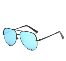 Load image into Gallery viewer, Luxury Lady Vintage Round Metal Sunglasses For Driving Black Retro Mirror Sunglasses Woman Shade Sunglasses With UV400 Protection