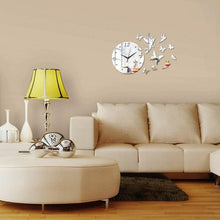 Load image into Gallery viewer, 3D Acrylic Mirror Wall Stickers Creative Black Modern Acrylic Mirror Surface 3D Simple Wall Stickers Decor Clocks Numbers Stickers for Home Office Decorations Gift Modern Living Room Quartz Clock Watch Home Decoration Clocks