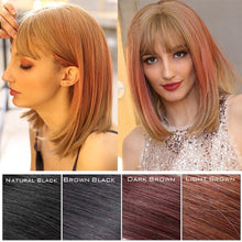 Load image into Gallery viewer, 3D Air Bangs Hair Bangs Heat Resistant Hairpieces Hair Women Natural Short Fake Hair Bangs Hair Clips Thin Natural Flat Neat AirBangs With Temples For Women One Piece Hairpiece