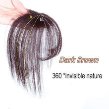Load image into Gallery viewer, 3D Air Bangs Hair Bangs Heat Resistant Hairpieces Hair Women Natural Short Fake Hair Bangs Hair Clips Thin Natural Flat Neat AirBangs With Temples For Women One Piece Hairpiece