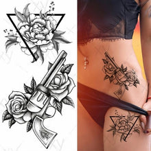 Load image into Gallery viewer, 3D Butterfly Waterproof Temporary Tattoo Sticker Snake Flowers Elegant Small Popular Tattoo For Womens Mens