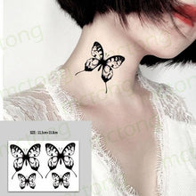 Load image into Gallery viewer, 3D Butterfly Waterproof Temporary Tattoo Sticker Snake Flowers Elegant Small Popular Tattoo For Womens Mens