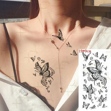 Load image into Gallery viewer, 3D Butterfly Waterproof Temporary Tattoo Sticker Snake Flowers Elegant Small Popular Tattoo For Womens Mens